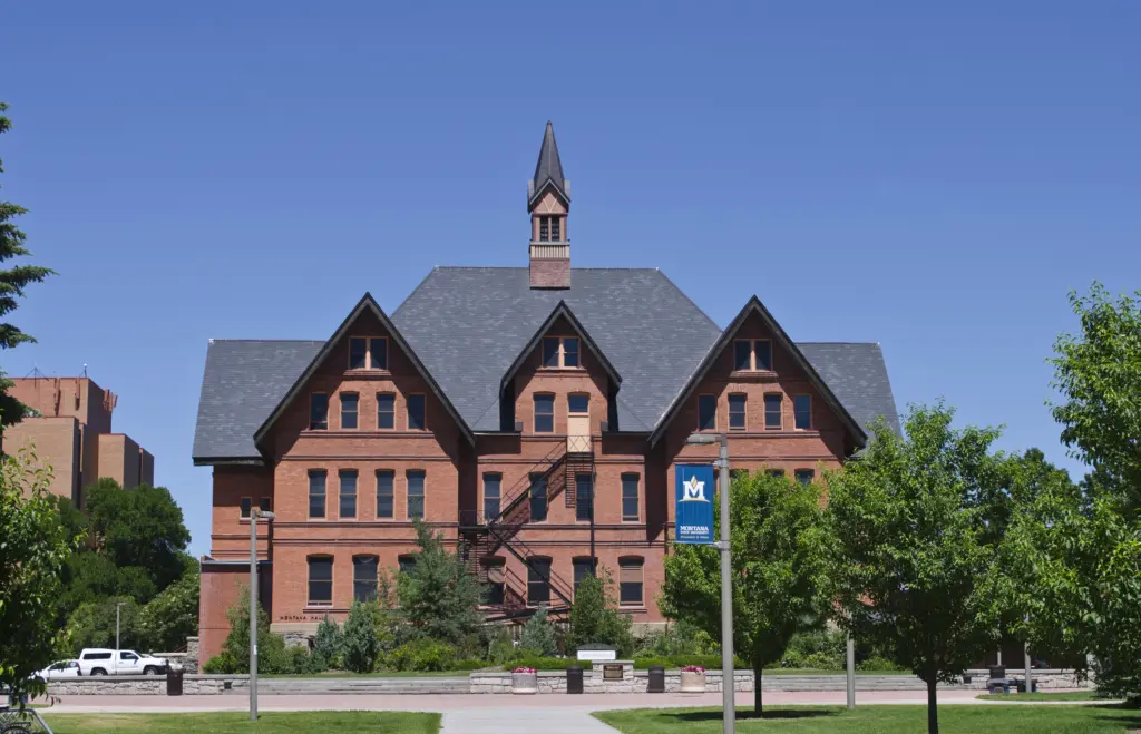 Montana Hall at Montana State University on a clear day.
